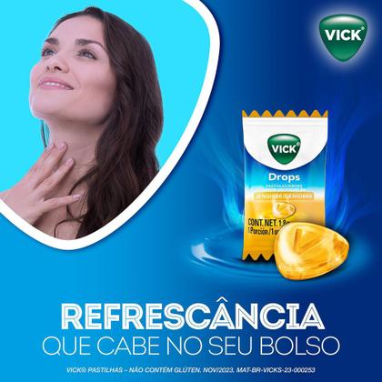 Imagem de Pastillha Vick Drops Sabor Gengibre com 20 Unidades