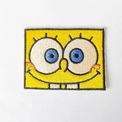 Imagem de Patch Bordado De SpongeBob Patrick Squidward Adesivos Decorativos De Desenho Animado Para Roupas E