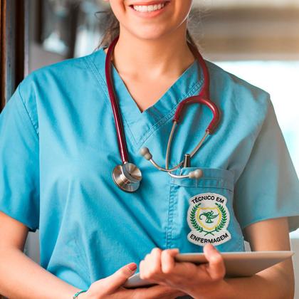 Imagem de Patch Bordado Técnico Enfermagem Termocolante Aplique 9x7cm