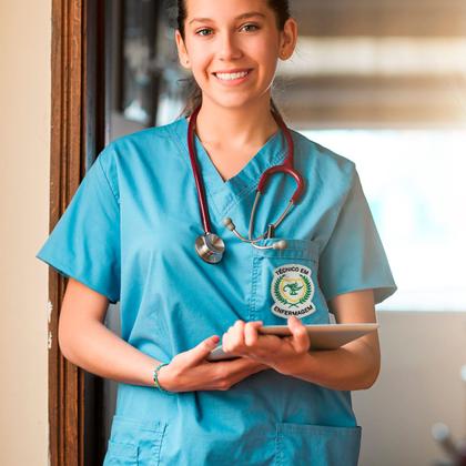 Imagem de Patch Bordado Técnico Enfermagem Termocolante Aplique 9x7cm