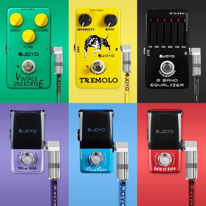 Imagem de Patch Cables JOYO CM-05 para pedal de efeito de baixo, 37 cm, 6 unidades