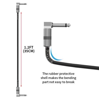 Imagem de Patch Cables JOYO CM-05 para pedal de efeito de baixo, 37 cm, 6 unidades
