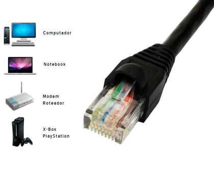 Imagem de Patch Cord Cabo De Rede Cat6 10m Metros 10m Cat 6 - Utp Rj45