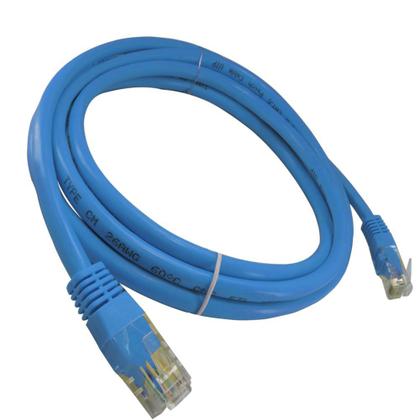 Imagem de Patch Cord Cat6 100% Cobre 2,5m Homologado Anatel - Azul