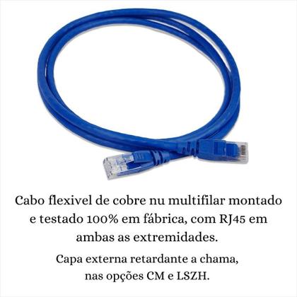 Imagem de Patch cord cat6 utp 2,50 azul nexans