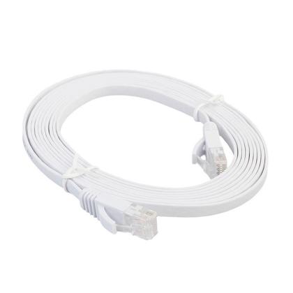 Imagem de Patch Cord Flat Cat6, 30awg, 100% Cobre, 2.5mt, Branco