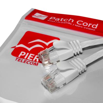 Imagem de Patch Cord Flat RJ45 Cat6 2,5m Branco - Pier