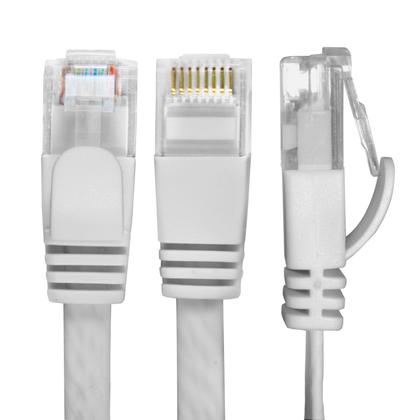 Imagem de Patch Cord Flat RJ45 Cat6 2,5m Branco - Pier