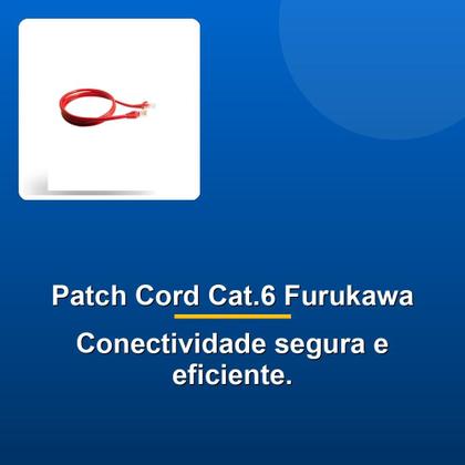 Imagem de Patch Cord Furukawa Cat.6 2.5m Vermelho