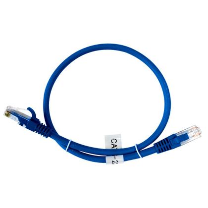 Imagem de Patch Cord UTP Cat6 100% Cobre 0,5 Metros Flexível Homologado Anatel - Azul