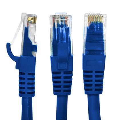 Imagem de Patch Cord UTP Cat6 100% Cobre 0,5 Metros Flexível Homologado Anatel - Azul