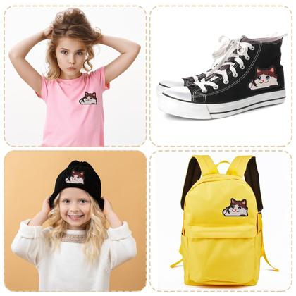 Imagem de Patch de apliques bordado AOZUO Funny Cry Cat for Gear