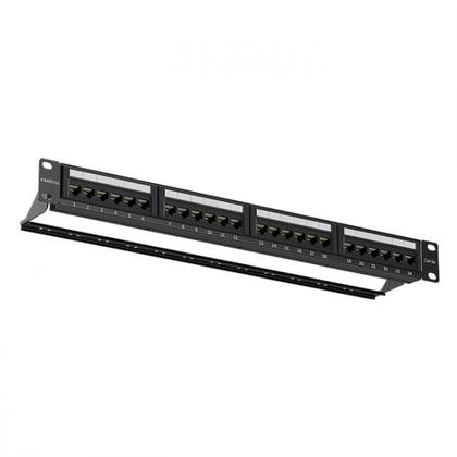 Imagem de Patch Panel 24 Portas Rj45 Cat5e Intelbras Impact Lan Pp524 Para Rack