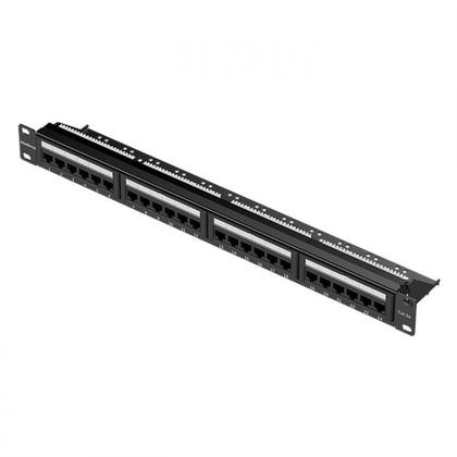Imagem de Patch Panel 24 Portas Rj45 Cat5e Intelbras Impact Lan Pp524 Para Rack