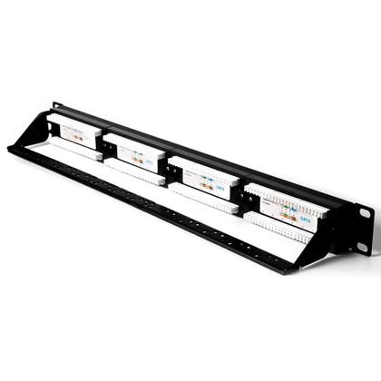 Imagem de Patch Panel CAT5E 24 Portas Sem Guia LA-P524 PlusCable - Preto