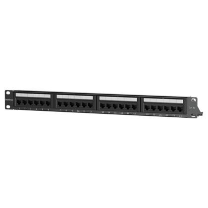 Imagem de Patch panel  intelbras impact lan cat5e pp524 24 portas
