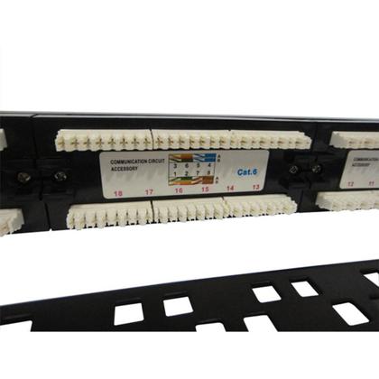 Imagem de Patch Panel Seccon Cat.6, 24 Portas, com Guia - WT-2178C-110-24P