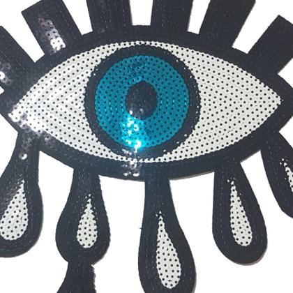 Imagem de Patch R.B.Y. Special 100% olhos azuis bordado em lantejoulas de 22 cm