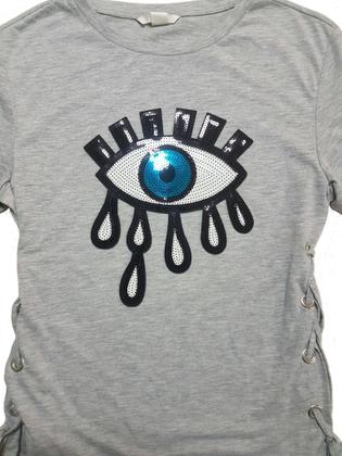 Imagem de Patch R.B.Y. Special 100% olhos azuis bordado em lantejoulas de 22 cm