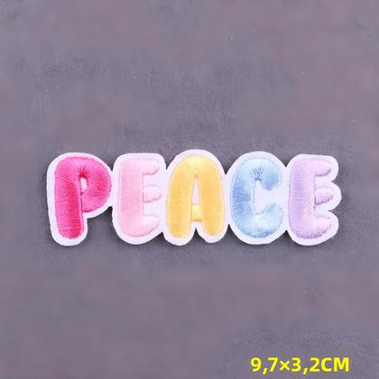 Imagem de Patch Termoadesivo Bordado Borboleta Listras Rosa Com Slogan Para Decoração De Roupas E Emblemas