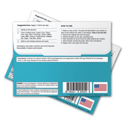Imagem de Patch tópico PatchAid D3/Fornecimento de cálcio para 30 dias