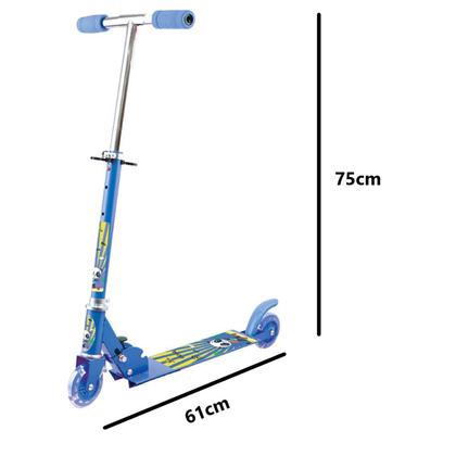 Imagem de Patinete 2 Rodas C/ Led Menino Azul P/ Crianças 45kg Radical