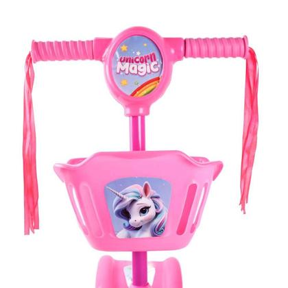 Imagem de Patinete 3 Rodas com Cesta Unicórnio Mágico Play&Fun Rosa