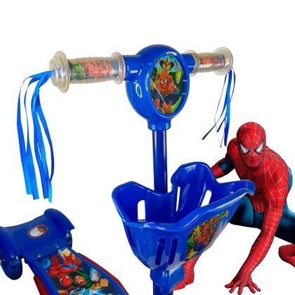 Imagem de Patinete 3 rodas musical com luz - homem aranha