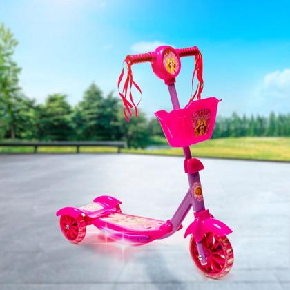 Imagem de Patinete Belinha 3 Rodas Cestinha Som e Luz a Pilha na Caixa