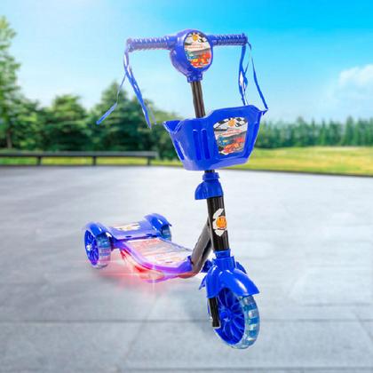Imagem de Patinete Cestinha Luz Som Corrida Divertida Dm Toys 5026