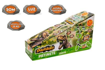 Imagem de Patinete Com Luz Som Infantil Verde Cesta para Garrafinha