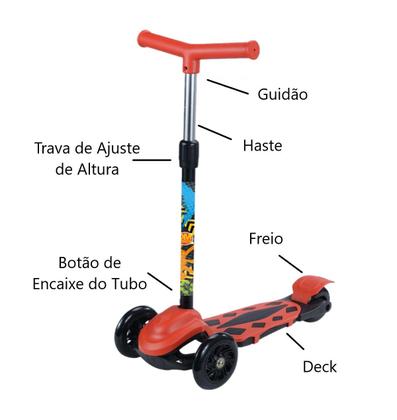 Imagem de Patinete DM Toys Radical Power Vermelho Para Crianças