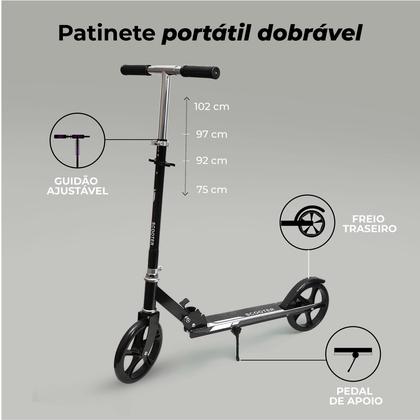 Imagem de Patinete Dobrável para Crianças, Adolescentes e Adultos, Ajustável em Altura, Design, Resistente e Leve, Ideal para Meninos e Meninas