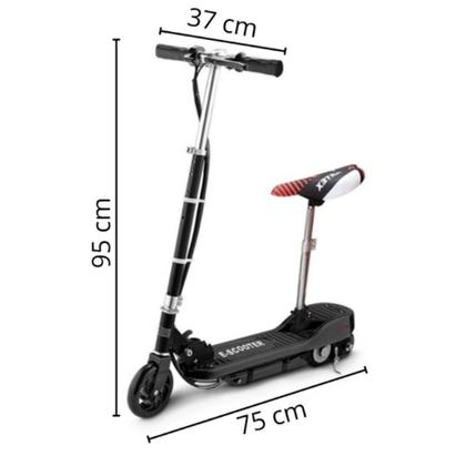 Imagem de Patinete Elétrico 120W Com Assento Com Kit De Proteção Preto Importway