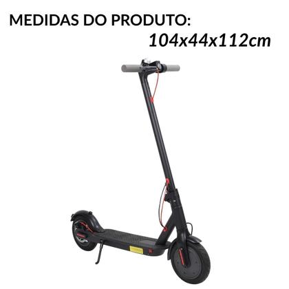 Imagem de Patinete Elétrico 350W Dobrável 25 km/h Autonomia 35 km Até 120 kg Led Preto Importway Iwpel350