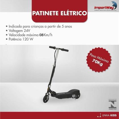 Imagem de Patinete Elétrico Dobrável Até 70Kg 120W Potência Bivolt Bateria Recarregável Importway BWPE120W