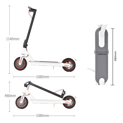 Imagem de Patinete Elétrico Dobrável Original Motor 350w 36v Portátil Bluetooth Brinovar Branco