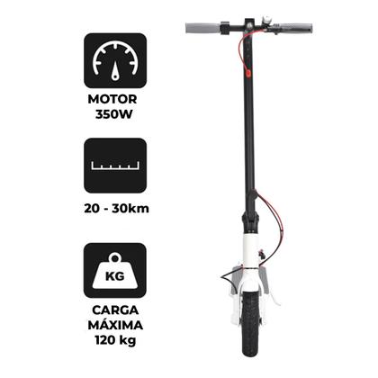 Imagem de Patinete Elétrico Dobrável Original Motor 350w 36v Portátil Bluetooth Brinovar Branco