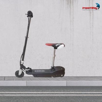 Imagem de Patinete elétrico scooter c banco bateria 120w potente 70kg