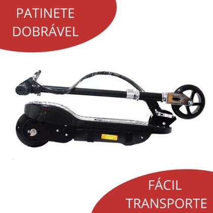 Imagem de Patinete elétrico scooter c banco bateria 120w potente 70kg