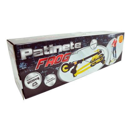 Imagem de Patinete Frog New Radical Ski Trinete 3 Rodas Infantil Dobrável DM Toys DMR5819 Amarelo