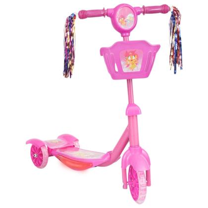 Imagem de Patinete Infantil 3 Rodas com Led Som e Cesta Menino Menina