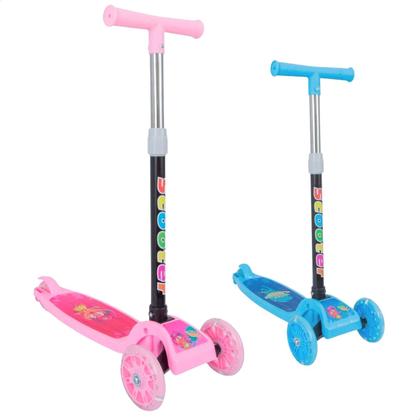 Imagem de Patinete infantil 3 rodas com luzes led dobrável e ajustável menino menina
