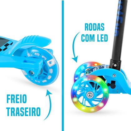Imagem de Patinete Infantil 3 Rodas De Led Dobrável Scooter Crianças
