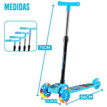 Imagem de Patinete Infantil 3 Rodas De Led Dobrável Scooter Crianças