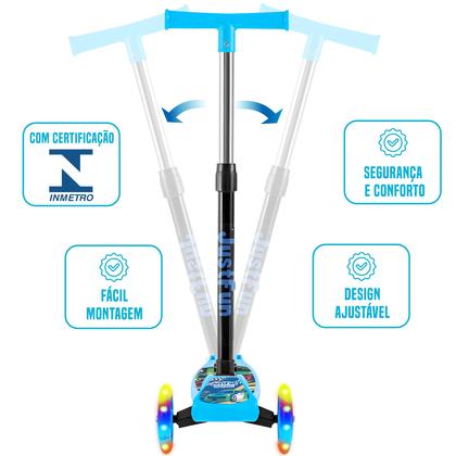 Imagem de Patinete Infantil 3 Rodas De Led Dobrável Scooter Crianças