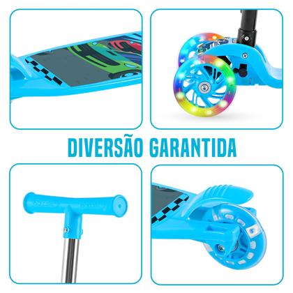 Imagem de Patinete Infantil 3 Rodas De Led Dobrável Scooter Crianças