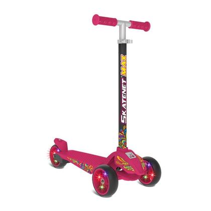 Imagem de Patinete Infantil Ajustável Max Led Pink Bandeirante