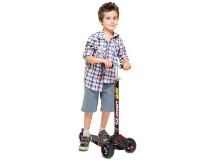 Patinete Infantil Plegable Con Luces LED Parpadeantes – 3 Ruedas – Manillar Ajustable En 5 Posiciones – Para Niños De 2 A 8 Años