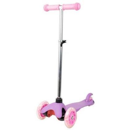 Imagem de Patinete Infantil De 3 Rodas Com Led Na Roda Rosa Bbr Toys